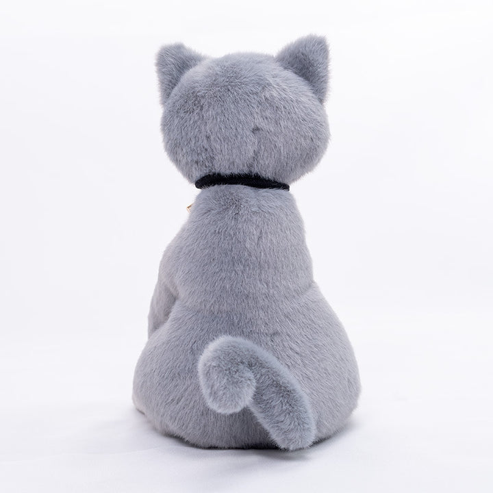 Plush Decorative Sitting Cat Toy with Pleated Ruffle Collar
