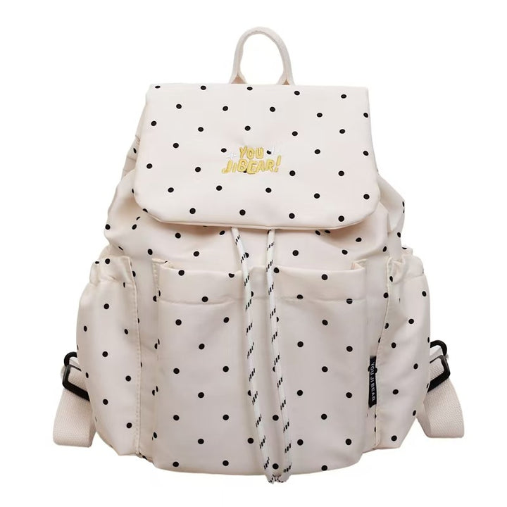 Polka Dot Textured Backpack Stornfield
