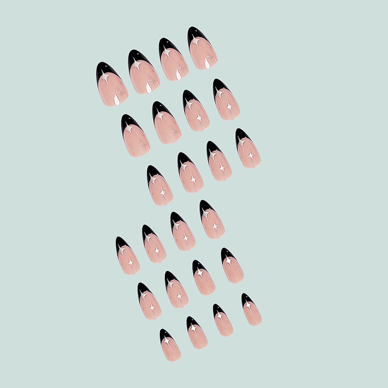 Elegant stiletto artificial nails with glitter accents Stornfield