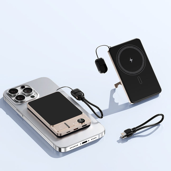 Portable power bank with integrated wireless charging technology and dual fast charging function Stornfield