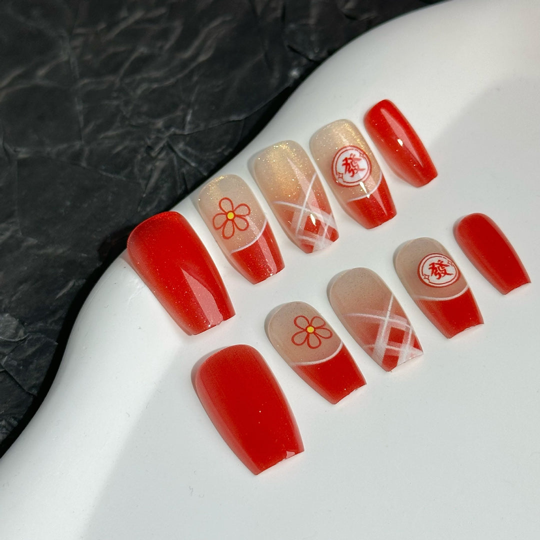 Decorative Press-On Nail Art Collection