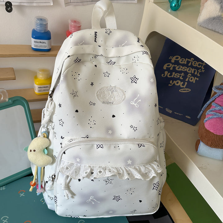 Charming Star-Embellished Casual Backpack Stornfield 1791205440