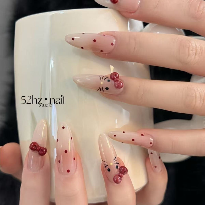 Artistic Heart Pattern Nail Art Extensions Stornfield