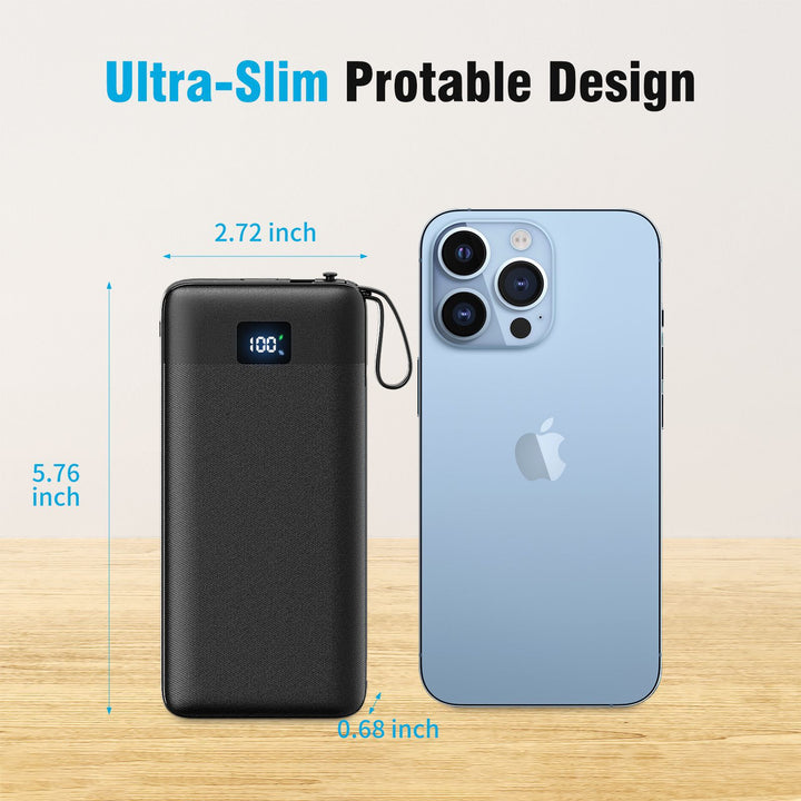 Powerbank with Integrated Socket Function and Smart Charging Stornfield
