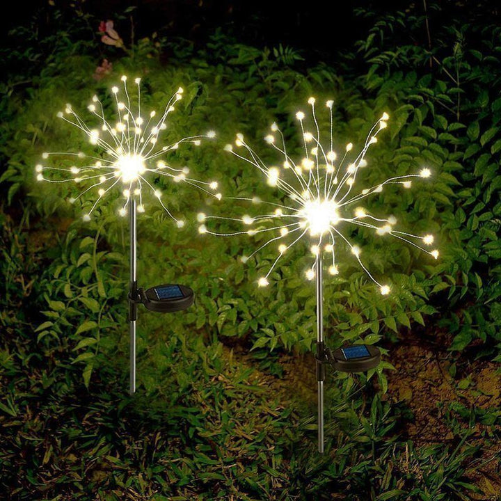 Sparkler-Style Solar LED Garden Stake Lights With Dynamic Firework Effect Stornfield