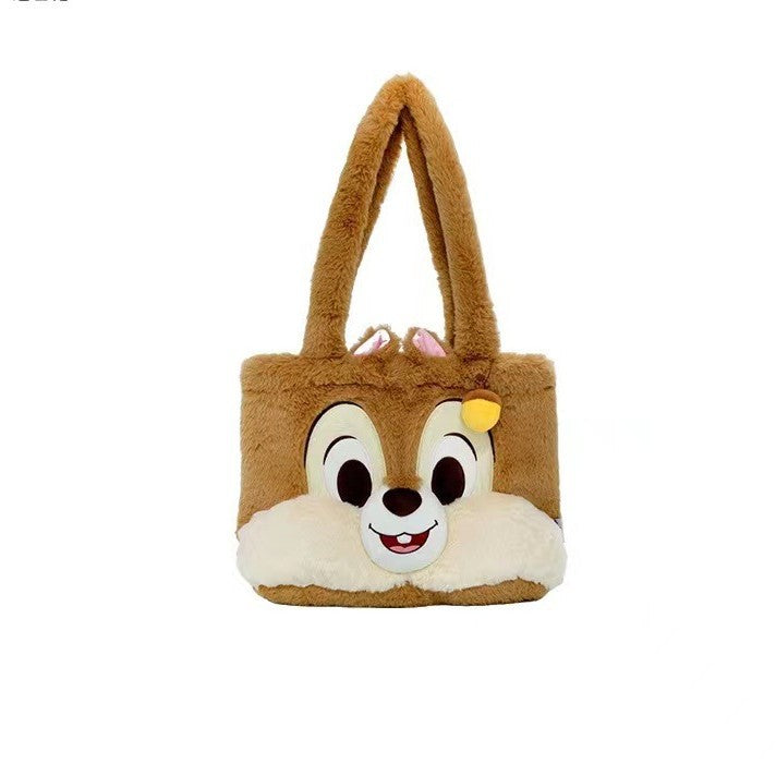 Plush Tote Bag with Animal Face Stornfield