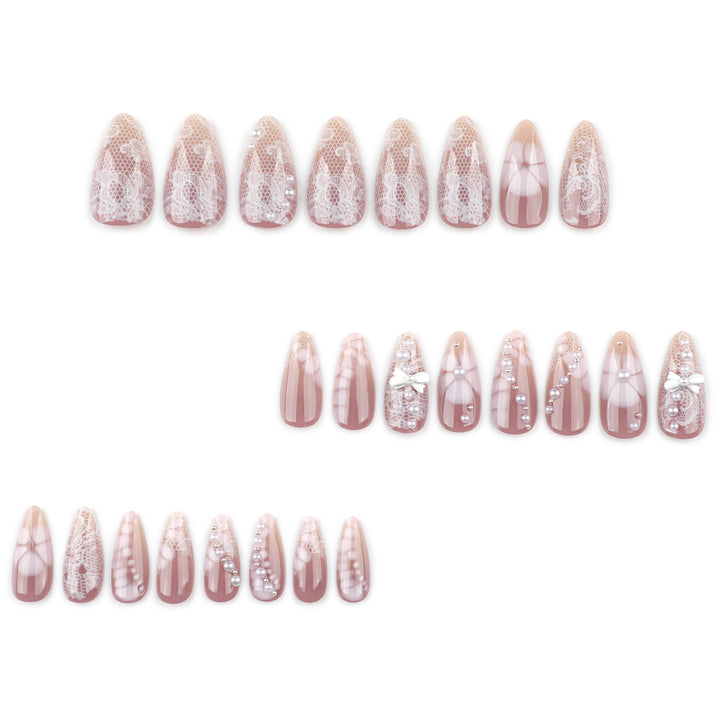 Artful Nail Extensions with Delicate Accents Stornfield