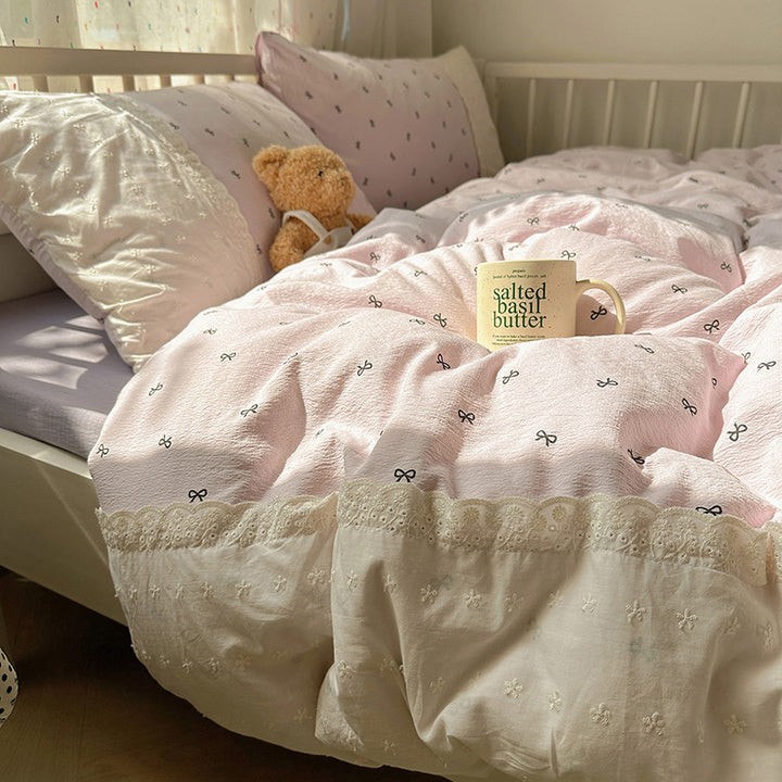 Lightweight Textured Duvet Cover Set