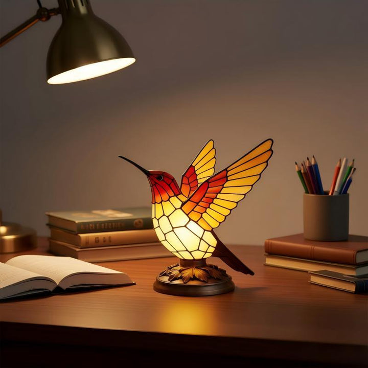 Decorative table lamp in the shape of a hummingbird Stornfield