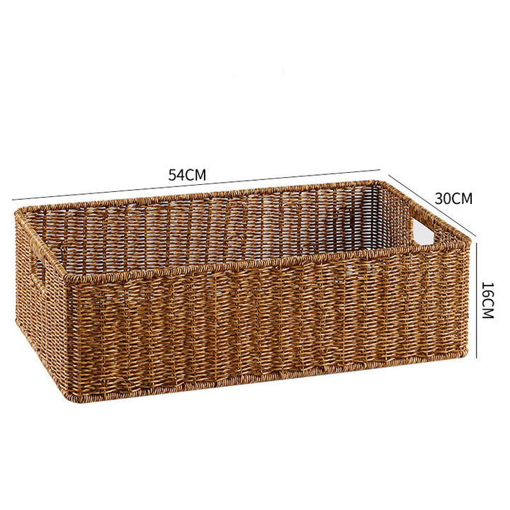 Handwoven Storage Basket with Cutout Handles Stornfield