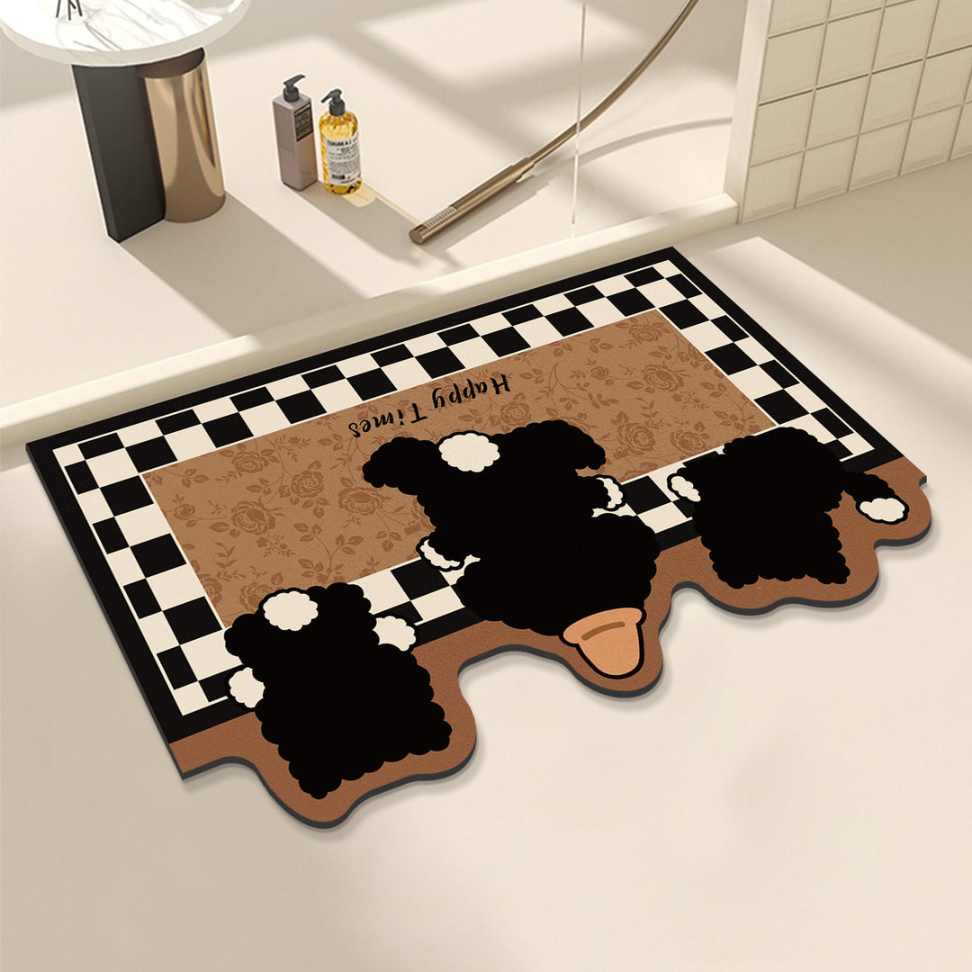 Panda-Themed Decorative Bath Mat