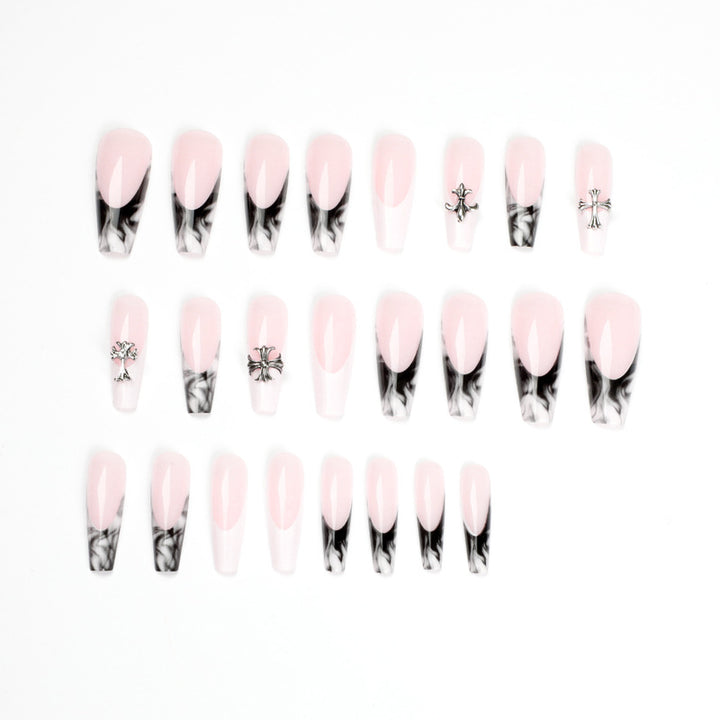 Exquisite artificial nails with textured designs and jewelry accents Stornfield