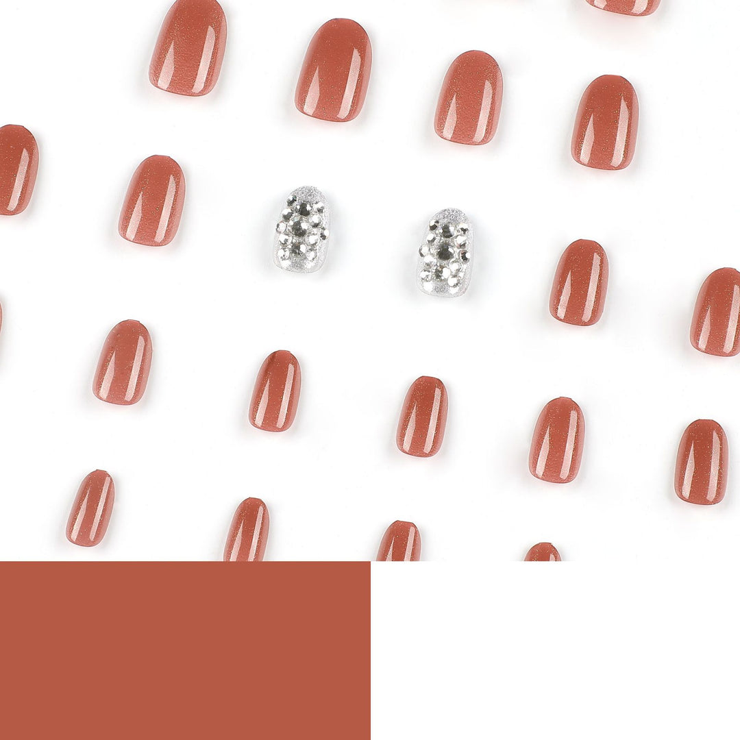 Artistic acrylic nails with glitter accents Stornfield
