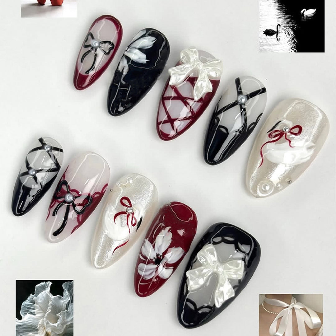 Acrylic nail set with exclusive designs Stornfield