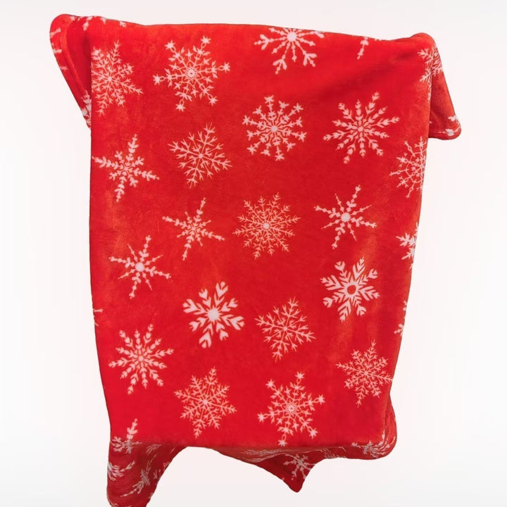 Cozy Festive-Themed Fleece Blanket