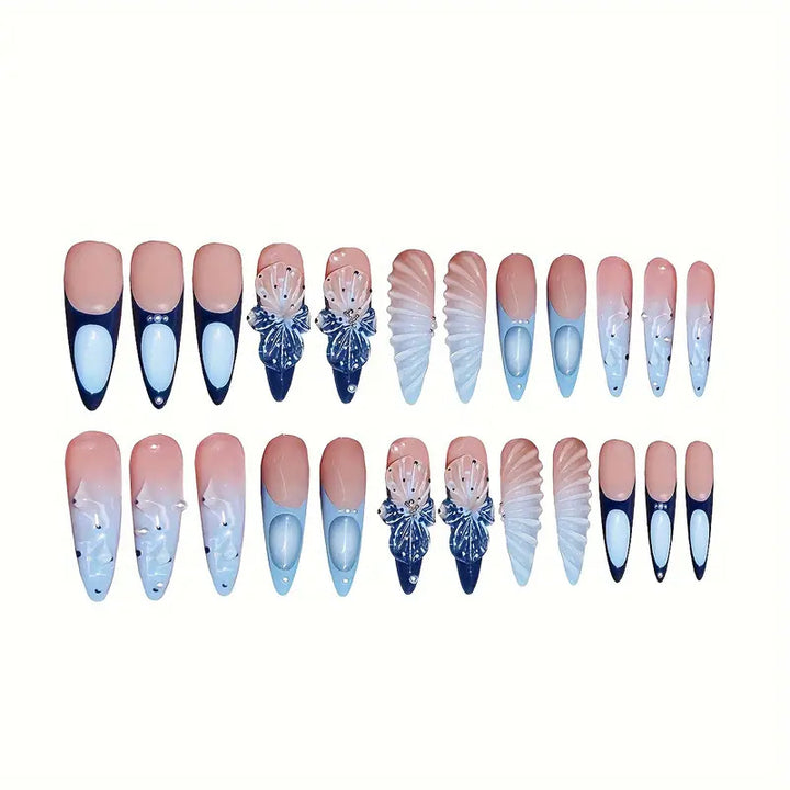 Artistic Butterfly-Inspired Press-On Nails Stornfield