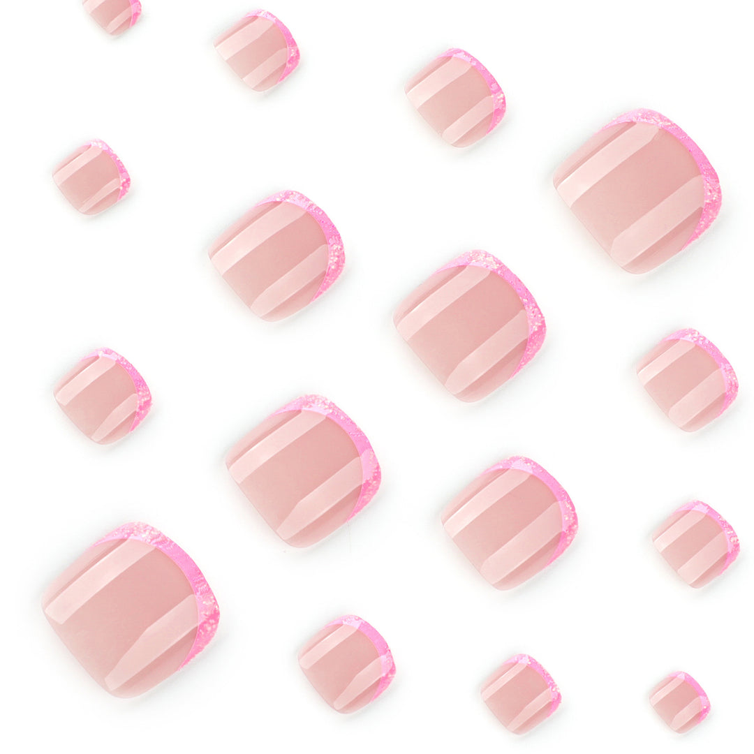 Artistic toenail art with glittering fringe Stornfield