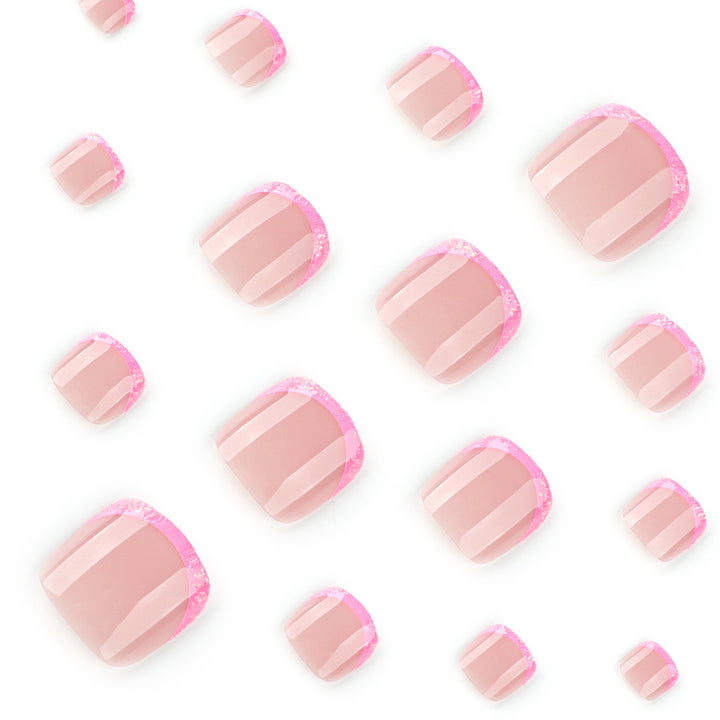 Artistic toenail art with glittering fringe Stornfield