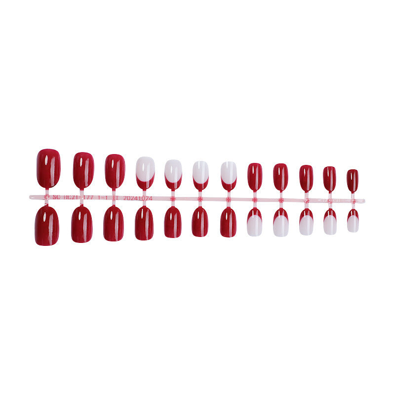 Elegant Dual-Tone Press-On Nail Art Stornfield