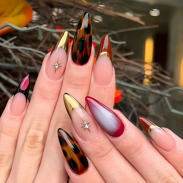 Artistic Stiletto Press-On Nail Designs Stornfield