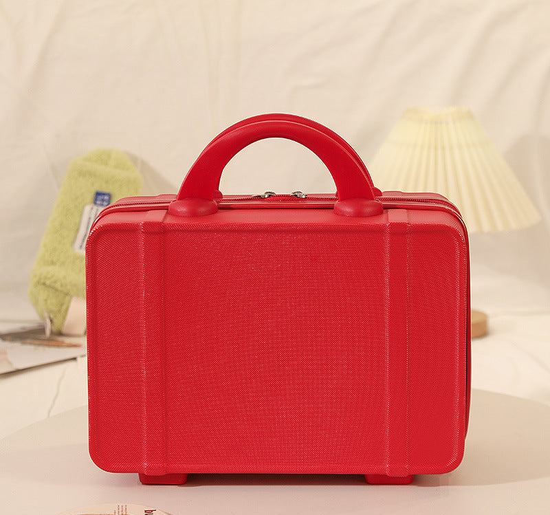 hard-shell travel cosmetic case with double-zip closure top handle and protective feet Stornfield