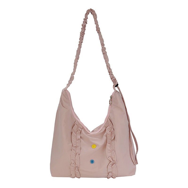 Ruffled Handmade Shoulder Bag