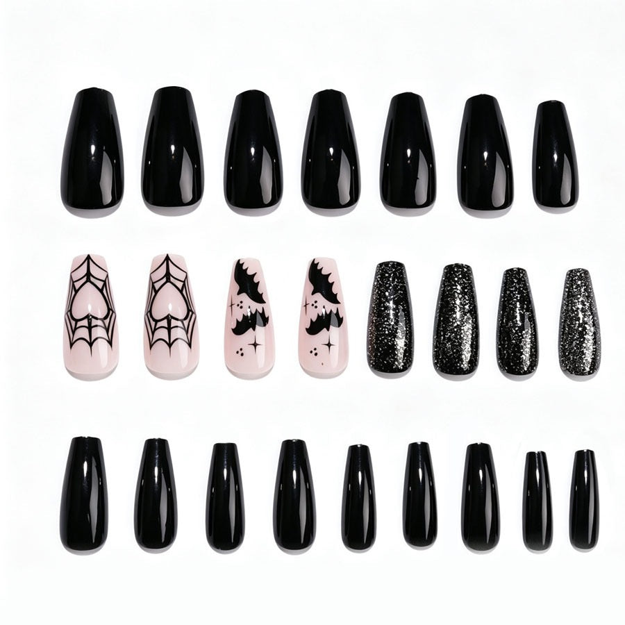 Artificial nail set with Halloween motif and creepy designs Stornfield