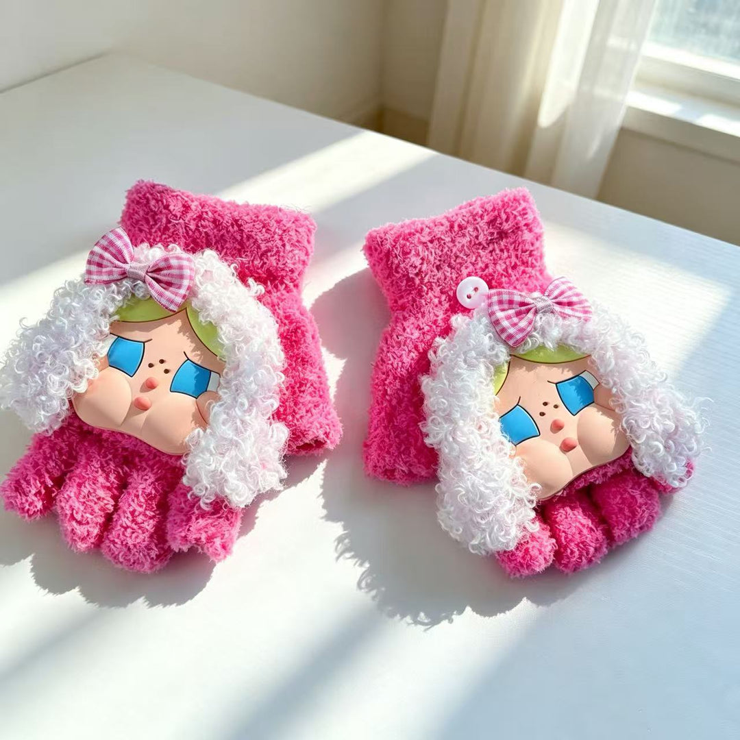 Cute Cartoon Character Fingerless Gloves Stornfield