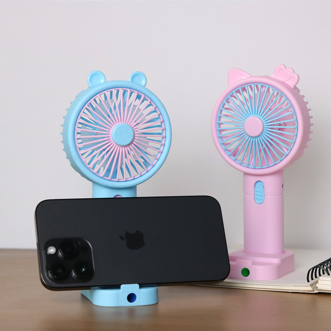 Unisex Portable Handheld Fan with Creative Cat Ears Design Stornfield