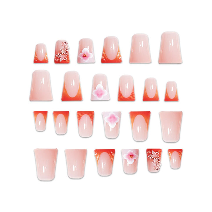 Floral Accent Press-On Nail Set Stornfield
