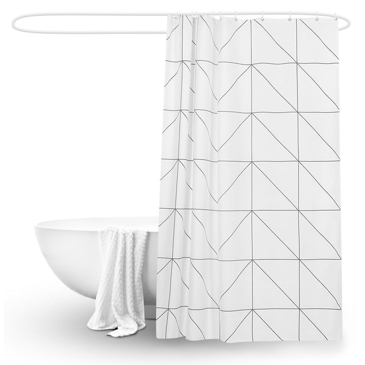 Modern Geometric Pattern Shower Curtain Stornfield