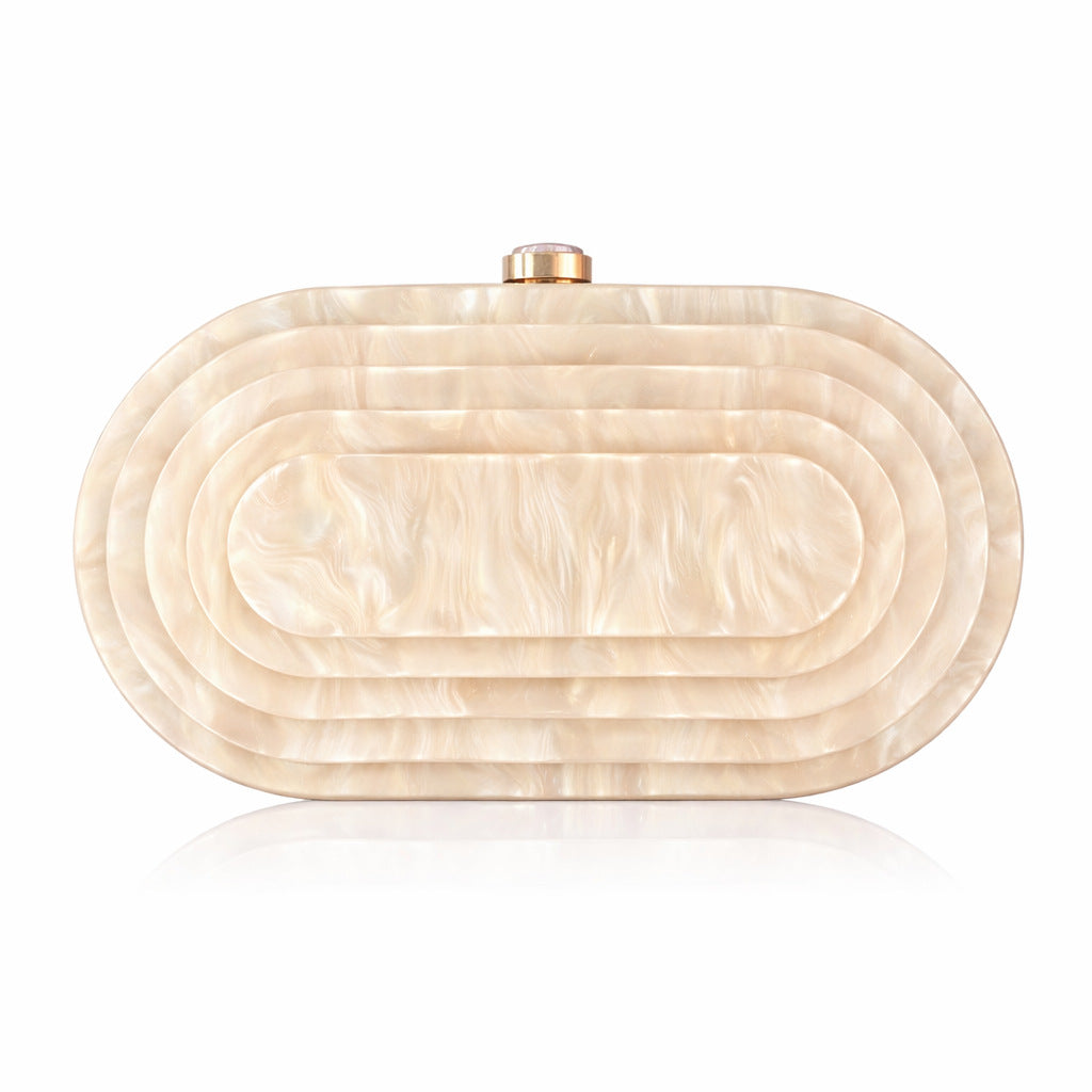 Elegant Sculptural Acrylic Clutch