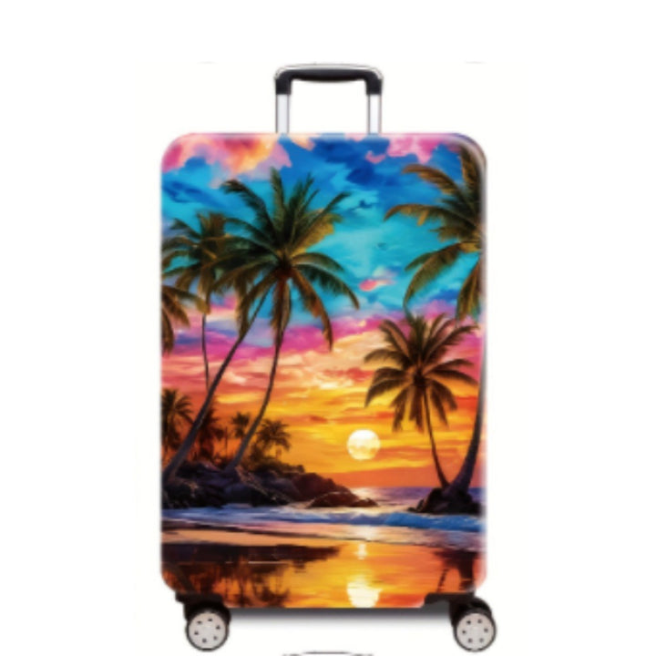 Women's Hard Shell Suitcase with Tropical Landscape Design Stornfield