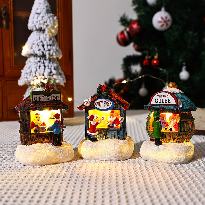 Illuminated Christmas village decoration Stornfield
