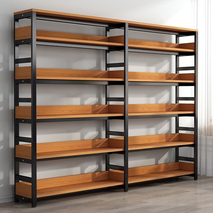 Regal with robust metal frame and wooden shelves Stornfield