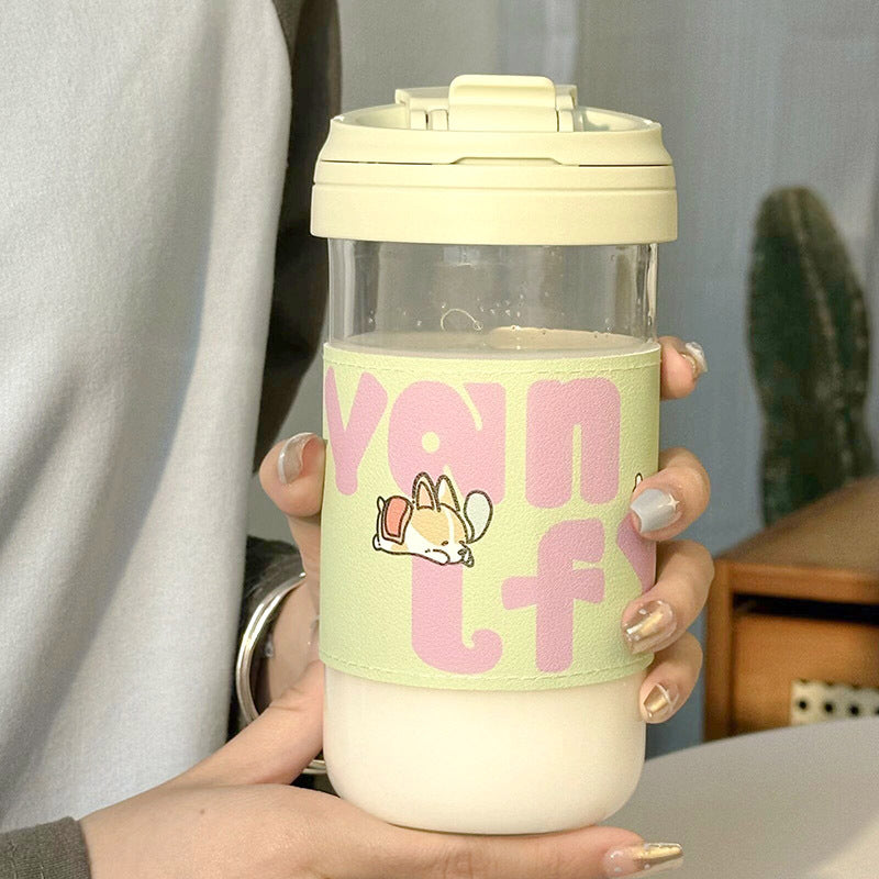 Ladies Insulated Drinking Cup with secure flip closure and cute cat design Stornfield