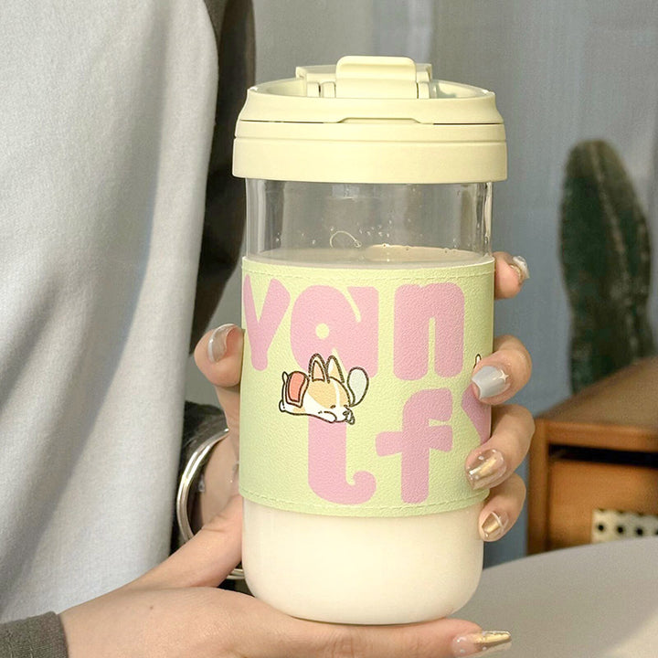 Ladies Insulated Drinking Cup with secure flip closure and cute cat design Stornfield