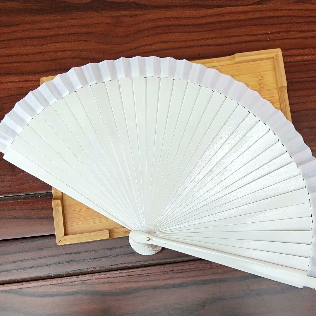 Ladies decorative hand fan with intricate flower painting Stornfield