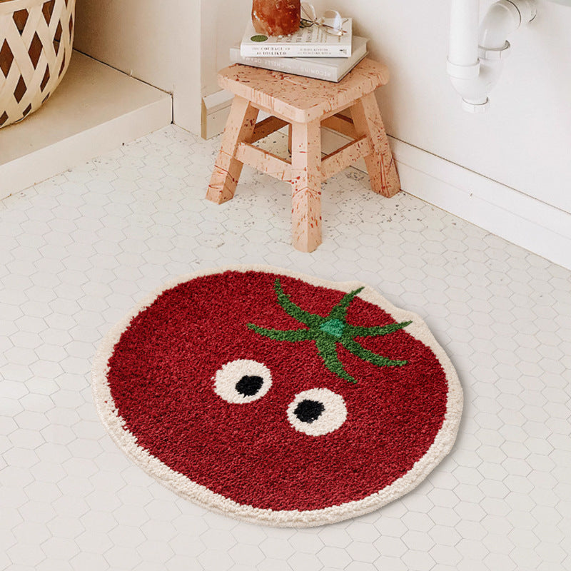 playful pear-shaped rug runner