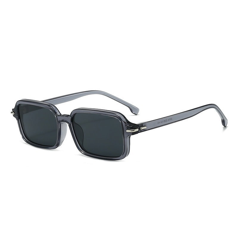 Women's fashionable square sunglasses with stylish plastic frame and blue lenses Stornfield