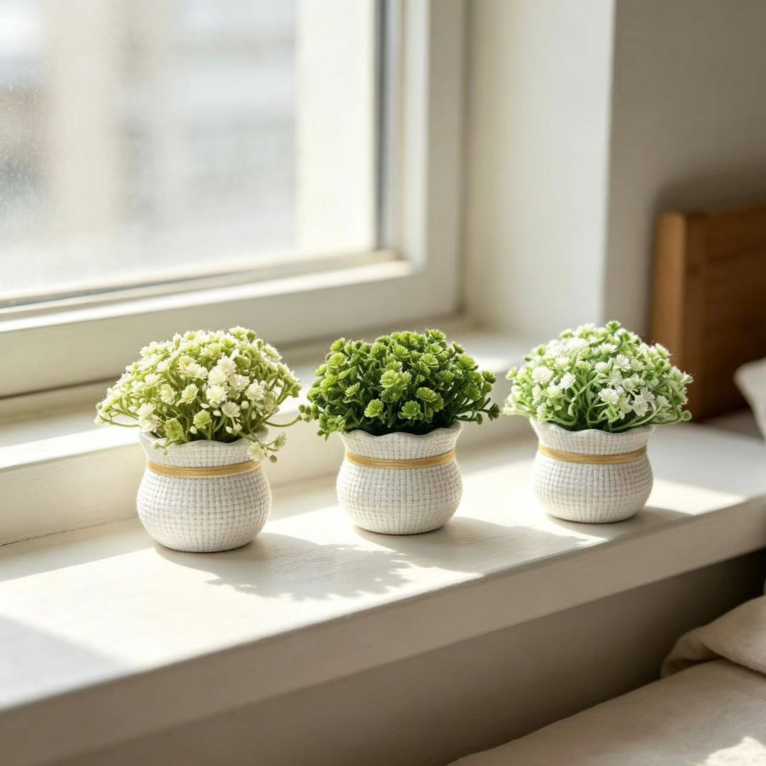 Elegant Artificial Floral Pot Arrangement for Home Decor