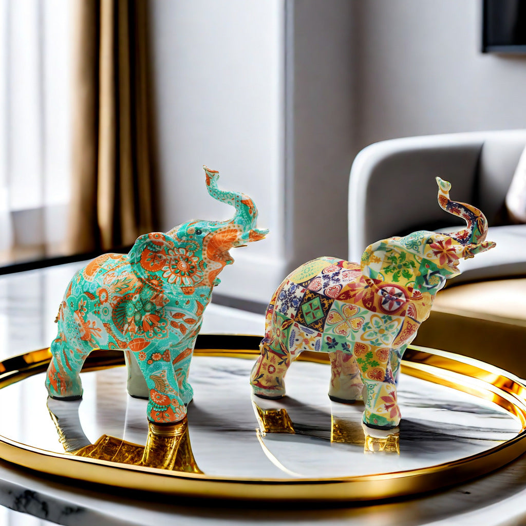 Colorful Elephants Figurine Stornfield