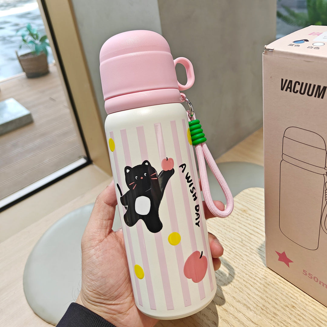Women's Insulated Water Bottle with Secure Carry Handle and Creative Animal Design Stornfield