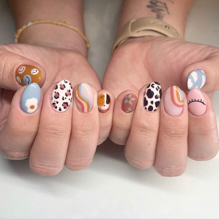 Creative Multi-Patterned Nail Art Set