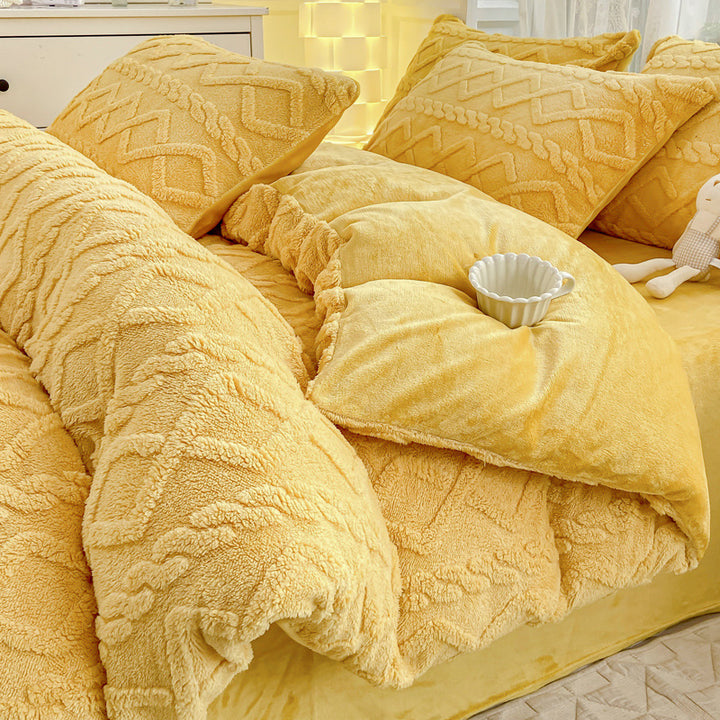 Cozy Textured Plush Blanket