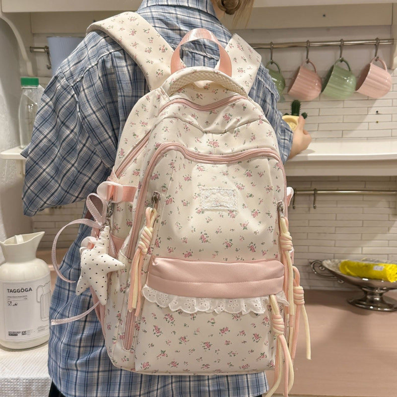 Stylish Floral Patterned Backpack Stornfield