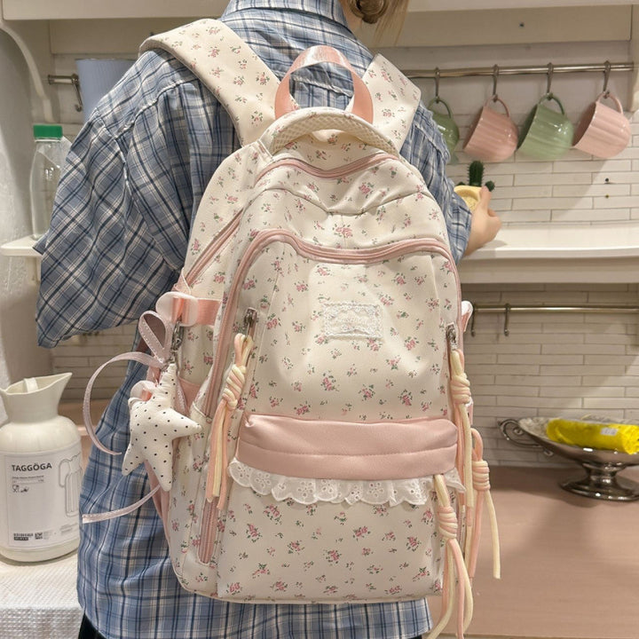 Stylish Floral Patterned Backpack Stornfield