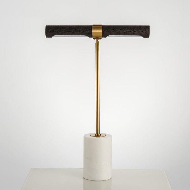 Modern Marble and Brass Floor Lamp