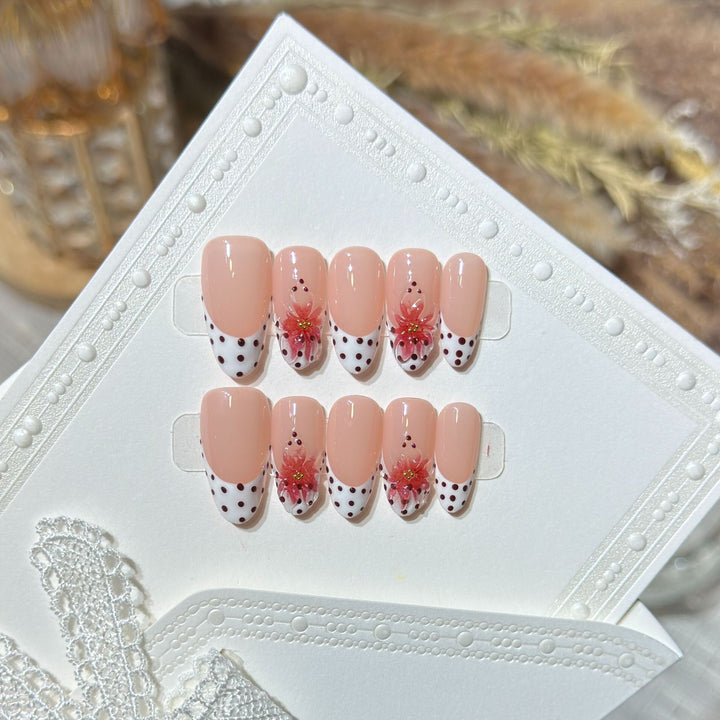 Elegant Floral Press-On Nails Stornfield