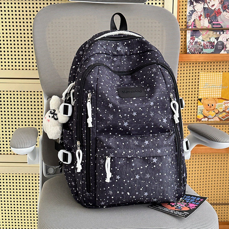 Lightweight Star-Patterned Backpack Stornfield